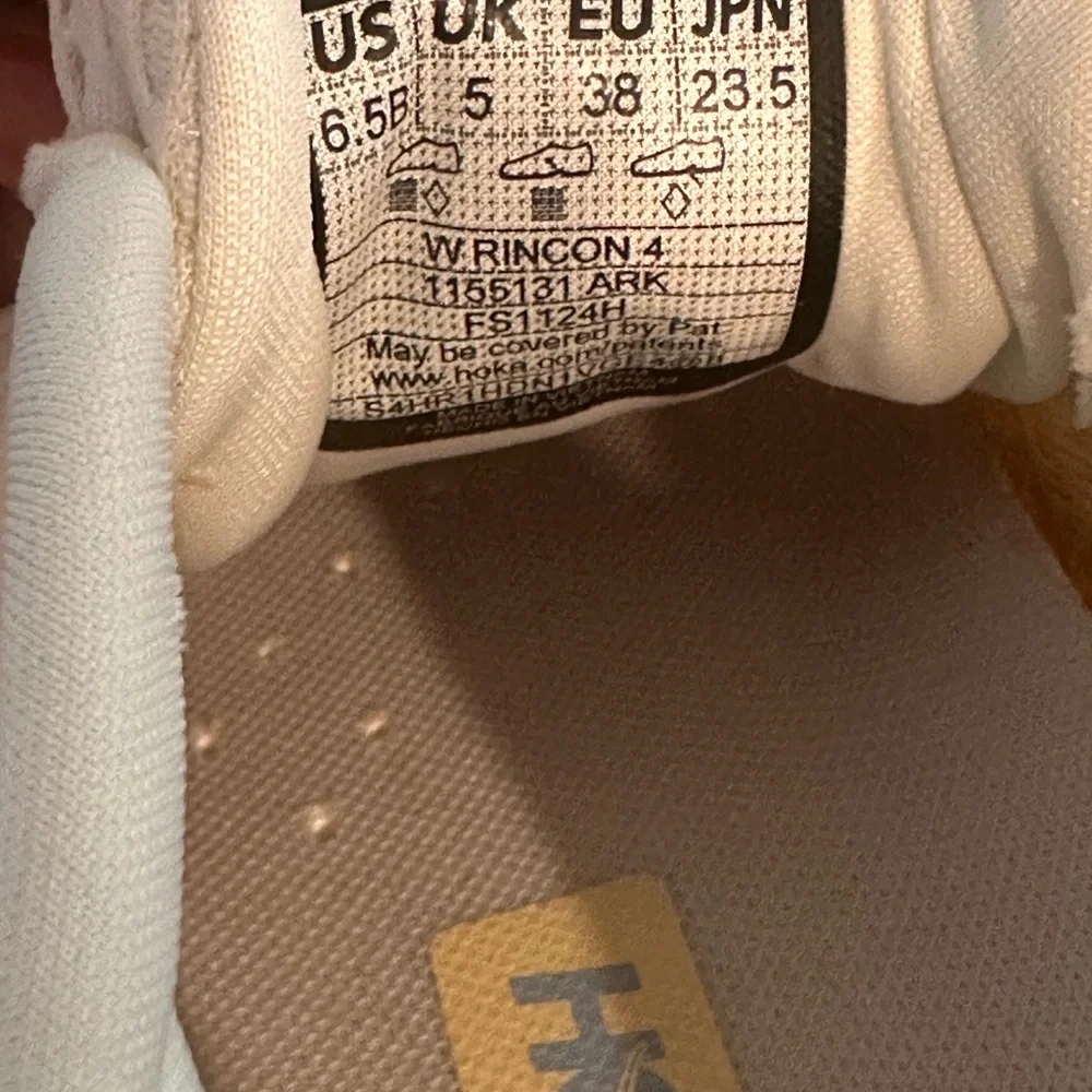 Hoka One One Rincon 4 Women’s Alabaster Oak Light Running Sneakers - Size 6.5B - Picture 8 of 8
